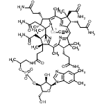 CAS#: 9001-26-7, cyano-[(1R,2S,3S,4Z,7S,8S,9Z,13S,14Z,17R,18R,19R)-2,7,18-tris(2-amino-2-oxo-ethyl)-3,8,13-tris(3-amino-3-oxo-propyl)-17-[3-[2-[[(2R,3S,4R,5S)-5-(5,6-dimethylbenzimidazol-1-yl)-4-hydroxy-2-(hydroxymethyl)tetrahydrofuran-3-yl]oxy-oxido-phosphoryl]oxypropylamino]-3-oxo-propyl]-1,2,5,7,12,12,15,17-octamethyl-8,13,18,19-tetrahydro-3H-corrin-21-yl]cobalt(1+)