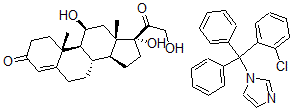 CAS 登录号：90155-19-4， 克霉唑-氢化可的松