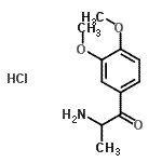 CAS 登录号：90253-98-8， 2-氨基-1-(3,4-二甲氧基苯基)-1-丙酮盐酸盐(1:1)
