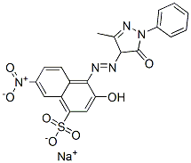 CAS#: 90377-81-4, 4-[2-(4,5-Dihydro-3-Methyl-5-Oxo-1-Phenyl-1H-Pyrazol-4-Yl)Diazenyl]-3-Hydroxy-7-Nitro-1-Naphthalenesulfonic Acid Sodium Salt (1:1)