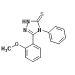 CAS 登录号：90429-14-4， 5-(2-甲氧基苯基)-4-苯基-4H-1,2,4-三唑-3-硫醇