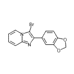 CAS 登录号：904813-89-4， 2-(1,3-苯并二氧戊环-5-基)-3-溴咪唑并[1,2-a]吡啶