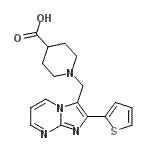 CAS#: 904817-43-2, 1-{[2-(2-Thienyl)imidazo[1,2-a]pyrimidin-3-yl]methyl}-4-piperidinecarboxylic acid