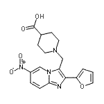 CAS#: 904817-98-7, 1-{[2-(2-Furyl)-6-nitroimidazo[1,2-a]pyridin-3-yl]methyl}-4-piperidinecarboxylic acid