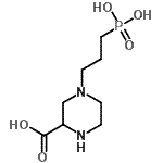 CAS 登录号：9075-64-3， 4-(3-膦酰丙基)-2-哌嗪羧酸