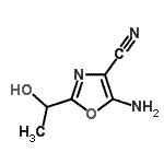 CAS 登录号：907552-46-9， 5-氨基-2-(1-羟基乙基)-1,3-恶唑-4-甲腈