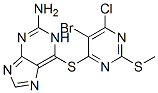 CAS#: 90766-92-0, 6-[[5-Bromo-6-chloro-2-(methylthio)-4-pyrimidinyl]thio]-1H-purin-2-amine