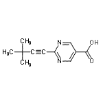 CAS#: 908247-39-2, 2-(3,3-Dimethyl-1-butyn-1-yl)-5-pyrimidinecarboxylic acid