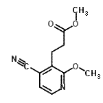 CAS 登录号：908279-59-4， 甲基3-(4-氰基-2-甲氧基-3-吡啶基)丙酸酯