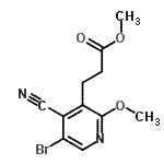 CAS#: 908279-60-7, Methyl 3-(5-bromo-4-cyano-2-methoxy-3-pyridinyl)propanoate