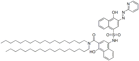 CAS#: 90850-66-1, 1-Hydroxy-4-[[[4-hydroxy-3-(2-pyridylazo)naphthyl]sulphonyl]amino]-N,N-dioctadecylnaphthalene-2-carboxamide