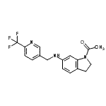 CAS#: 909666-28-0, 1-[6-({[6-(Trifluoromethyl)-3-pyridinyl]methyl}amino)-2,3-dihydro-1H-indol-1-yl]ethanone