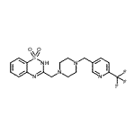 CAS#: 909667-70-5, 3-[(4-{[6-(Trifluoromethyl)-3-pyridinyl]methyl}-1-piperazinyl)methyl]-2H-1,2,4-benzothiadiazine 1,1-dioxide