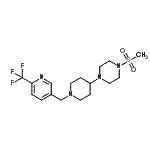 CAS#: 909670-45-7, 1-(Methylsulfonyl)-4-(1-{[6-(trifluoromethyl)-3-pyridinyl]methyl}-4-piperidinyl)piperazine