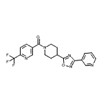 CAS#: 909675-40-7, {4-[3-(3-Pyridinyl)-1,2,4-oxadiazol-5-yl]-1-piperidinyl}[6-(trifluoromethyl)-3-pyridinyl]methanone