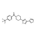 CAS#: 909676-21-7, {4-[3-(3-Thienyl)-1,2,4-oxadiazol-5-yl]-1-piperidinyl}[6-(trifluoromethyl)-3-pyridinyl]methanone