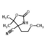 CAS#: 91054-93-2, 4-(2-Methoxyethyl)-5,5-dimethyl-2-oxo-1,3-oxazolidine-4-carbonitrile