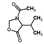 CAS#: 91077-78-0, 3-Acetyl-4-isopropyl-1,3-oxazolidin-5-one