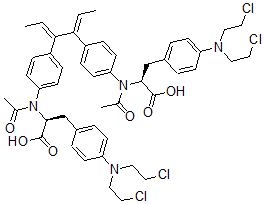 CAS 登录号：91147-86-3， 4,4-双(乙酰基肌氨酰基)人造雌酚