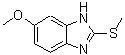 CAS 登录号：91168-31-9， 6-甲氧基-2-(甲硫基)-1H-苯并咪唑