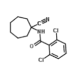 CAS 登录号：912763-62-3， 2,6-二氯-N-(1-氰基环庚基)苯甲酰胺