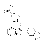 CAS#: 912770-72-0, 1-{[2-(1,3-Benzodioxol-5-yl)imidazo[1,2-a]pyrimidin-3-yl]methyl}-4-piperidinecarboxylic acid