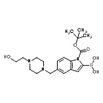 CAS#: 913388-61-1, (5-{[4-(2-Hydroxyethyl)-1-piperazinyl]methyl}-1-{[(2-methyl-2-propanyl)oxy]carbonyl}-1H-indol-2-yl)boronic acid