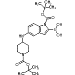 CAS#: 913388-67-7, (1-{[(2-Methyl-2-propanyl)oxy]carbonyl}-5-[(1-{[(2-methyl-2-propanyl)oxy]carbonyl}-4-piperidinyl)amino]-1H-indol-2-yl)boronic acid
