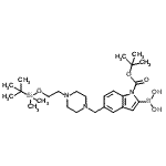 CAS#: 913388-70-2, (5-{[4-(2-{[Dimethyl(2-methyl-2-propanyl)silyl]oxy}ethyl)-1-piperazinyl]methyl}-1-{[(2-methyl-2-propanyl)oxy]carbonyl}-1H-indol-2-yl)boronic acid