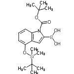 CAS#: 913388-78-0, (4-{[Dimethyl(2-methyl-2-propanyl)silyl]oxy}-1-{[(2-methyl-2-propanyl)oxy]carbonyl}-1H-indol-2-yl)boronic acid