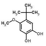 CAS 登录号：91352-66-8， 4-甲氧基-5-(2-甲基-2-丙基)-1,2-苯二酚