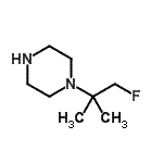 CAS#: 914768-62-0, 1-(1-Fluoro-2-methyl-2-propanyl)piperazine