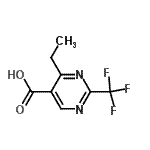 CAS#: 915376-41-9, 4-Ethyl-2-(trifluoromethyl)-5-pyrimidinecarboxylic acid