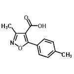 CAS#: 91569-57-2, 3-Methyl-5-(4-methylphenyl)-1,2-oxazole-4-carboxylic acid