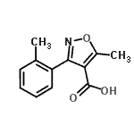 CAS 登录号：91569-58-3， 5-甲基-3-(2-甲基苯基)-1,2-恶唑-4-羧酸
