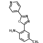 CAS 登录号：915916-58-4， 4-甲基-2-[5-(4-吡啶基)-1,3,4-恶二唑-2-基]苯胺