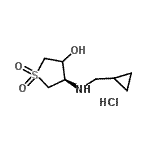 CAS#: 916901-08-1, (4R)-4-[(Cyclopropylmethyl)amino]tetrahydro-3-thiopheneol 1,1-dioxide hydrochloride (1:1)