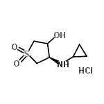 CAS#: 916901-09-2, (4R)-4-(Cyclopropylamino)tetrahydro-3-thiopheneol 1,1-dioxide hydrochloride (1:1)