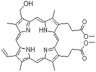 CAS 登录号：91874-97-4， 2-乙烯-4-(羟基甲基)次卟啉 IX