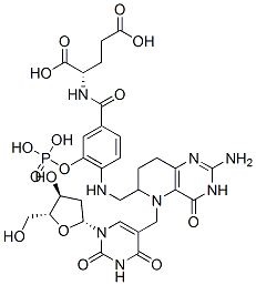 CAS 登录号：92008-00-9， N-(4-(((2-氨基-3,4,5,6,7,8-六氢-4-氧代-5-((2'-脱氧尿苷-5-基)甲基)吡啶并[3,2-d]嘧啶-6-基)甲基)氨基)苯甲酰基)谷氨酸 5'-单磷酸酯