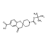 CAS#: 921760-85-2, 1'-{[(2-Methyl-2-propanyl)oxy]carbonyl}-4-oxo-3,4-dihydrospiro[chromene-2,4'-piperidine]-6-carboxylic acid