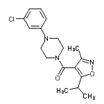 CAS#: 923872-41-7, [4-(3-Chlorophenyl)-1-piperazinyl](5-isopropyl-3-methyl-1,2-oxazol-4-yl)methanone