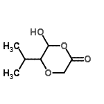 CAS 登录号：92420-51-4， 6-羟基-5-异丙基-1,4-二恶烷-2-酮