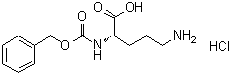 CAS#: 92455-59-9, N<sup>2</sup>-[(Benzyloxy)carbonyl]ornithine hydrochloride (1:1)