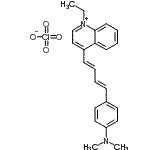 CAS 登录号：92479-59-9， 4-[(1E,3E)-4-(1-乙基喹啉-1-鎓-4-基)丁-1,3-二烯基]-N,N-二甲基-苯胺高氯酸盐