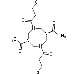CAS#: 92531-04-9, 1,1'-(3,7-Diacetyl-1,3,5,7-tetrazocane-1,5-diyl)bis(3-chloro-1-propanone)