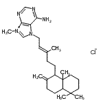 CAS#: 92664-80-7, 6-Amino-9-methyl-7-[(2E)-3-methyl-5-(5,5,8a-trimethyl-2-methylenedecahydro-1-naphthalenyl)-2-penten-1-yl]-7H-purin-9-ium chloride
