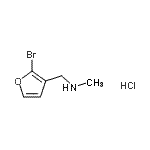 CAS 登录号：926921-76-8， 1-(2-溴-3-呋喃基)-N-甲基甲胺盐酸盐(1:1)