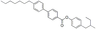 CAS 登录号：92758-27-5， 4'-庚基-(1,1'-联苯)-4-羧酸 4-(2-甲基丁基)苯基酯