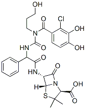 CAS 登录号：92773-65-4， 6-(2-(3-(2-氯-3,4-二羟基苯甲酰基)-3-(3-羟基丙基)-1-脲基)-2-苯基乙酰氨基)青霉烷酸